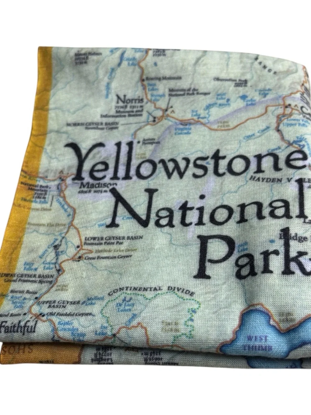 Yellowstone National Park Map Neck Gaiter Headwear Bana Scarf McGovern & Co